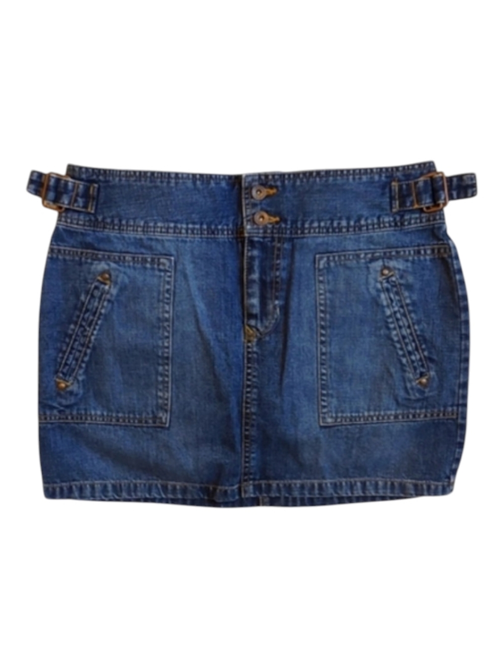 Vintage Old Navy Cargo Skirt Y2K Denim Size 2 Mini